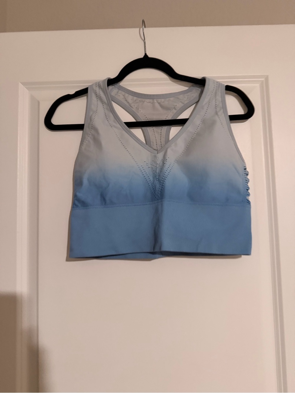 Seamless Ombre Blue Sports Bra and Legging set - Comfort Support